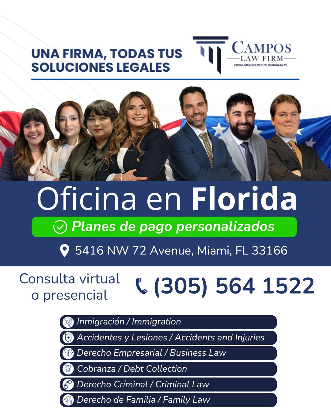 Campos Law Firm Facebook ad