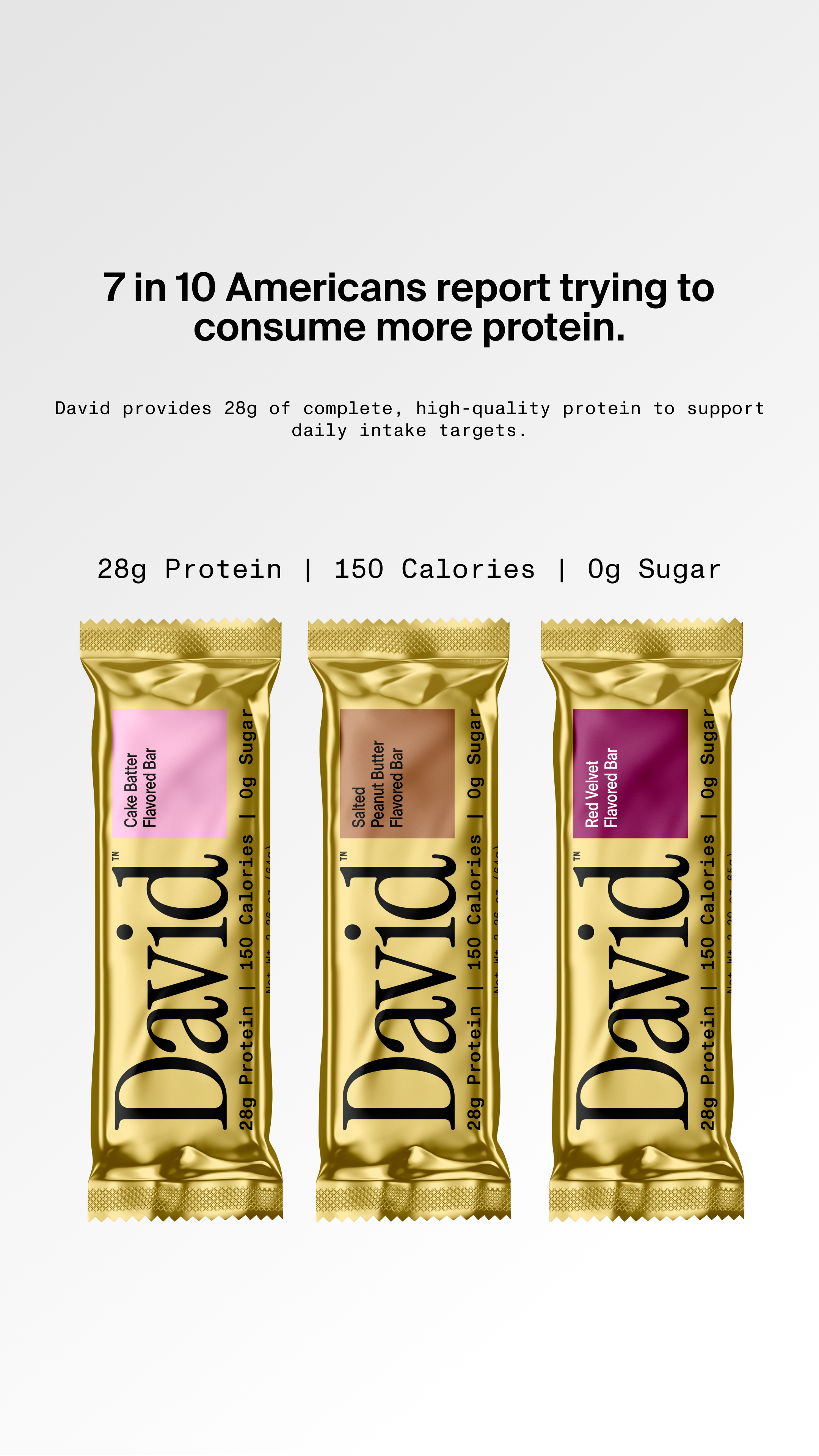 David Protein Facebook ad