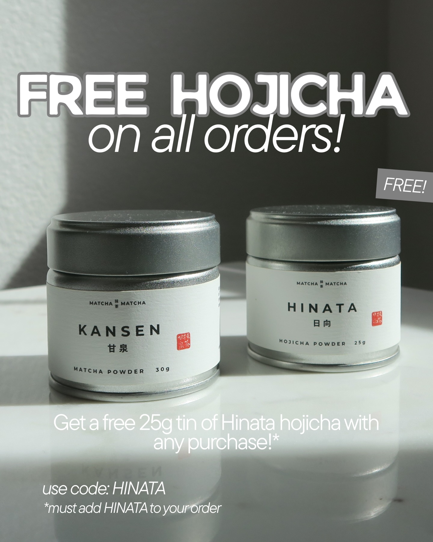 Matcha Matcha Facebook ad: because hojicha needs more love our Hinata Hojicha…