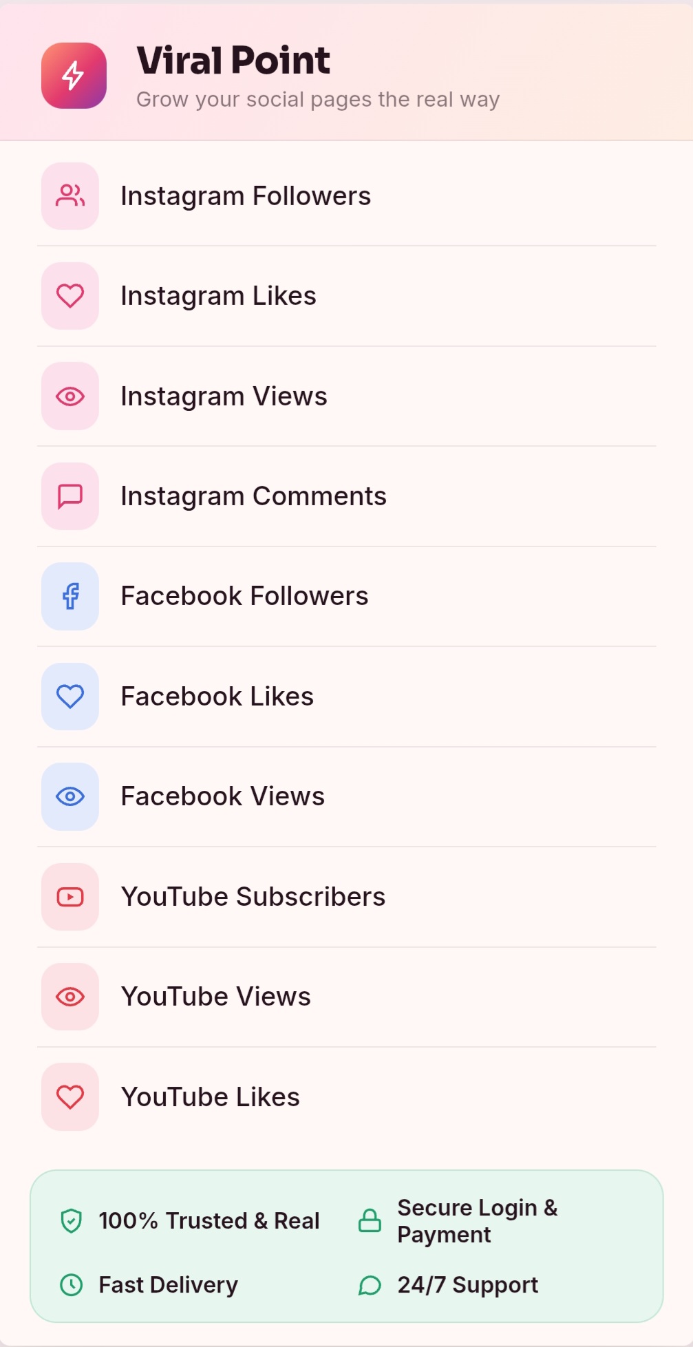 Hidden Gem Official Facebook ad: Viralpoint - Premium Social Growth Platform