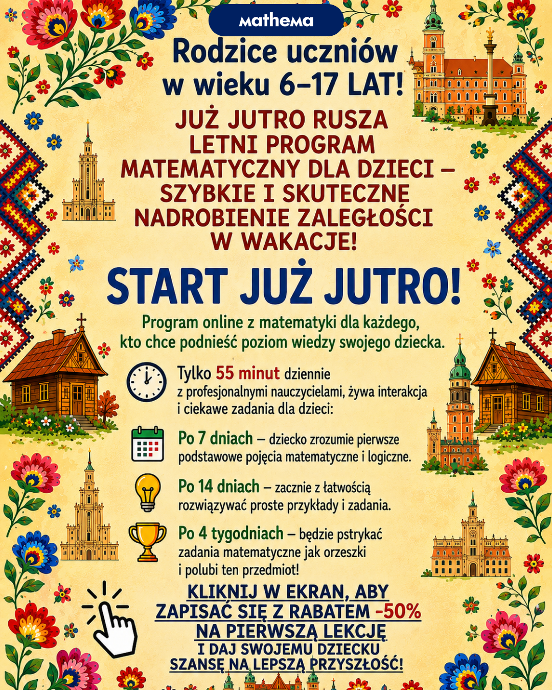 Mathema Polska Facebook ad from Aug 10, 2026