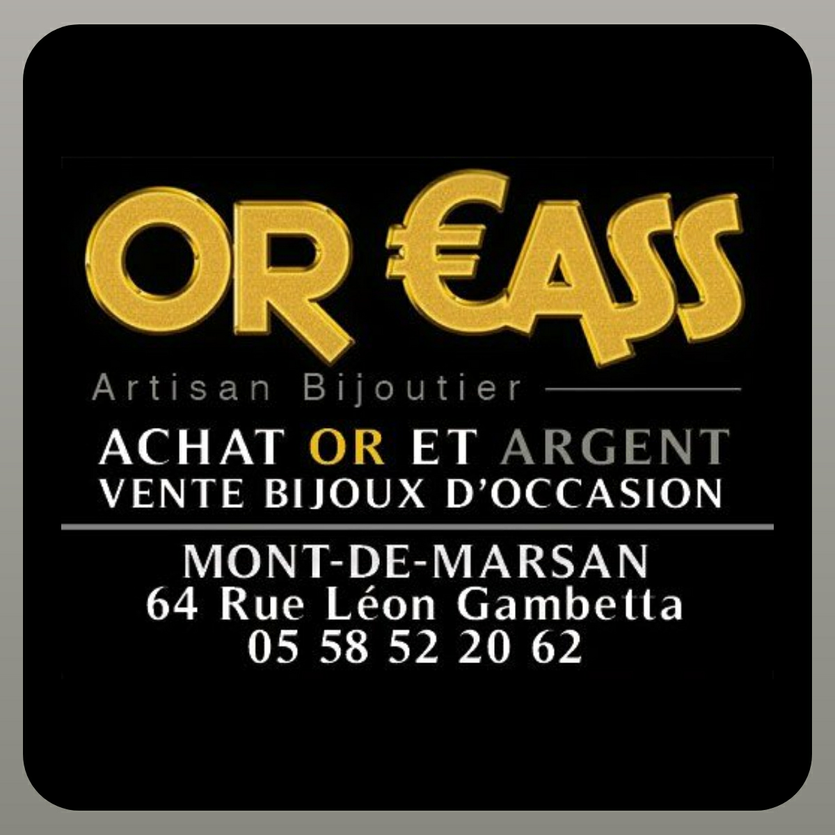 Publicité - Vente et achat d'or Facebook ad: Or Cash Mont De Marsan - Bijouterie (adresse, horaires…