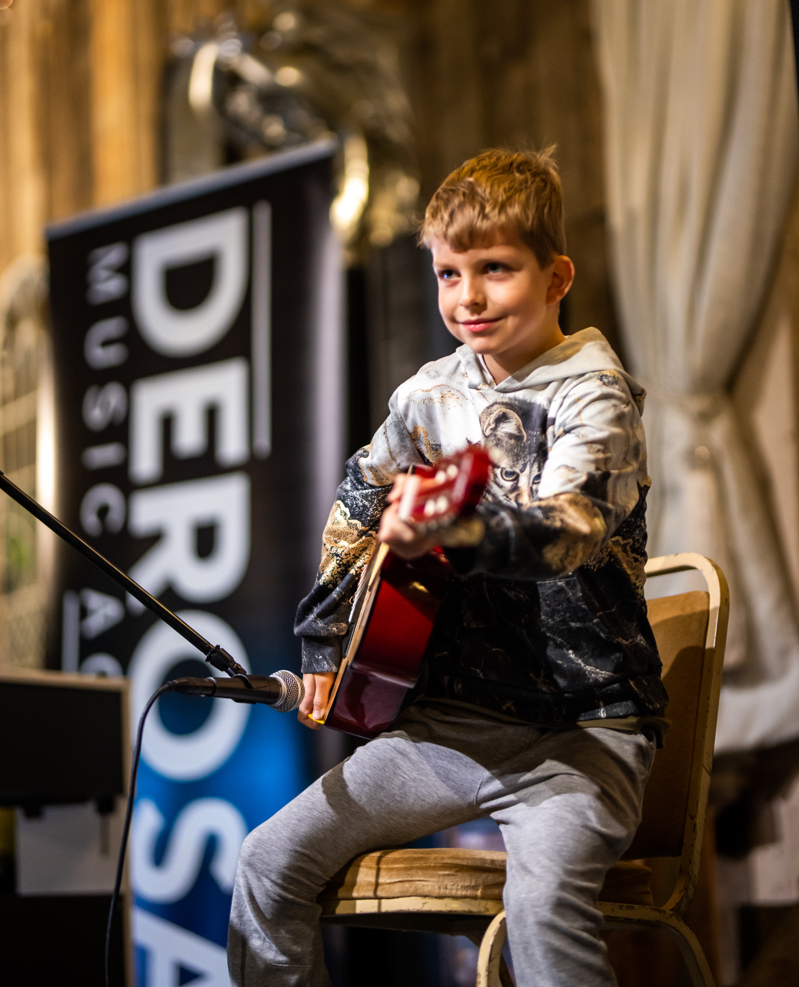 DeRosa Music Bedford Facebook ad: **Brand New Guitar Lessons** DeRosa Music Bedford.