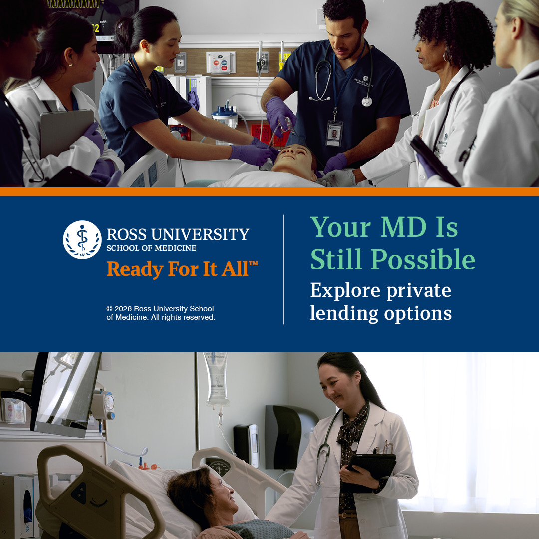 Ross University School of Medicine Facebook ad: Financing that fits your plan