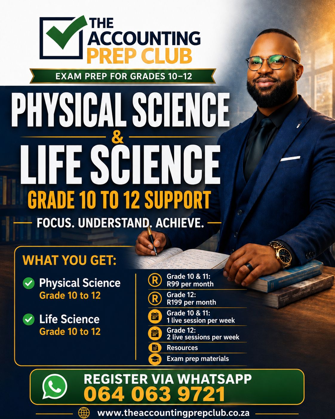 The Accounting Prep Club Facebook ad: Term 2 marks are out.