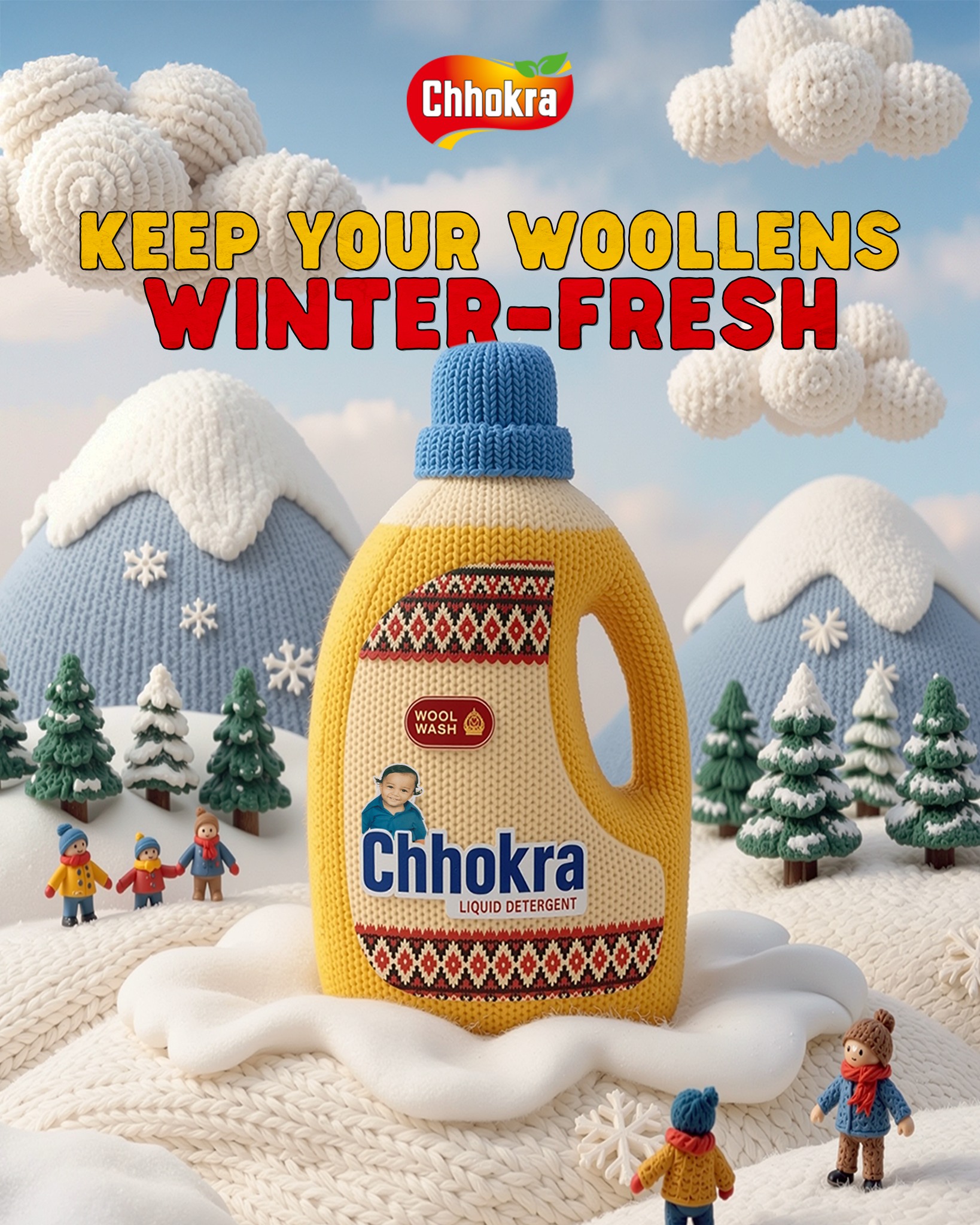 Chhokra Facebook ad: Give your winter wear gentle care with Chhokra…