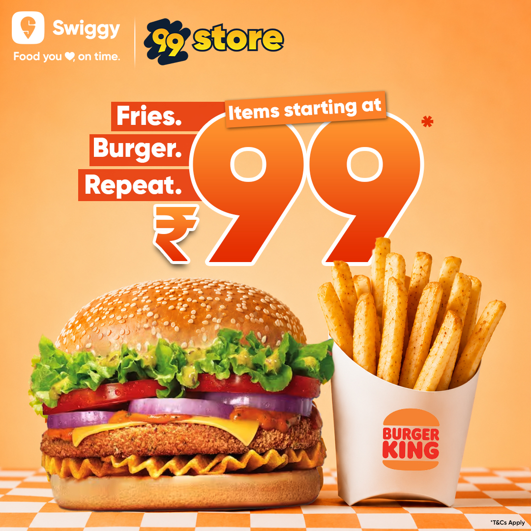 Swiggy Facebook ad: Craving Burgers? Get 'Em @ ₹99!