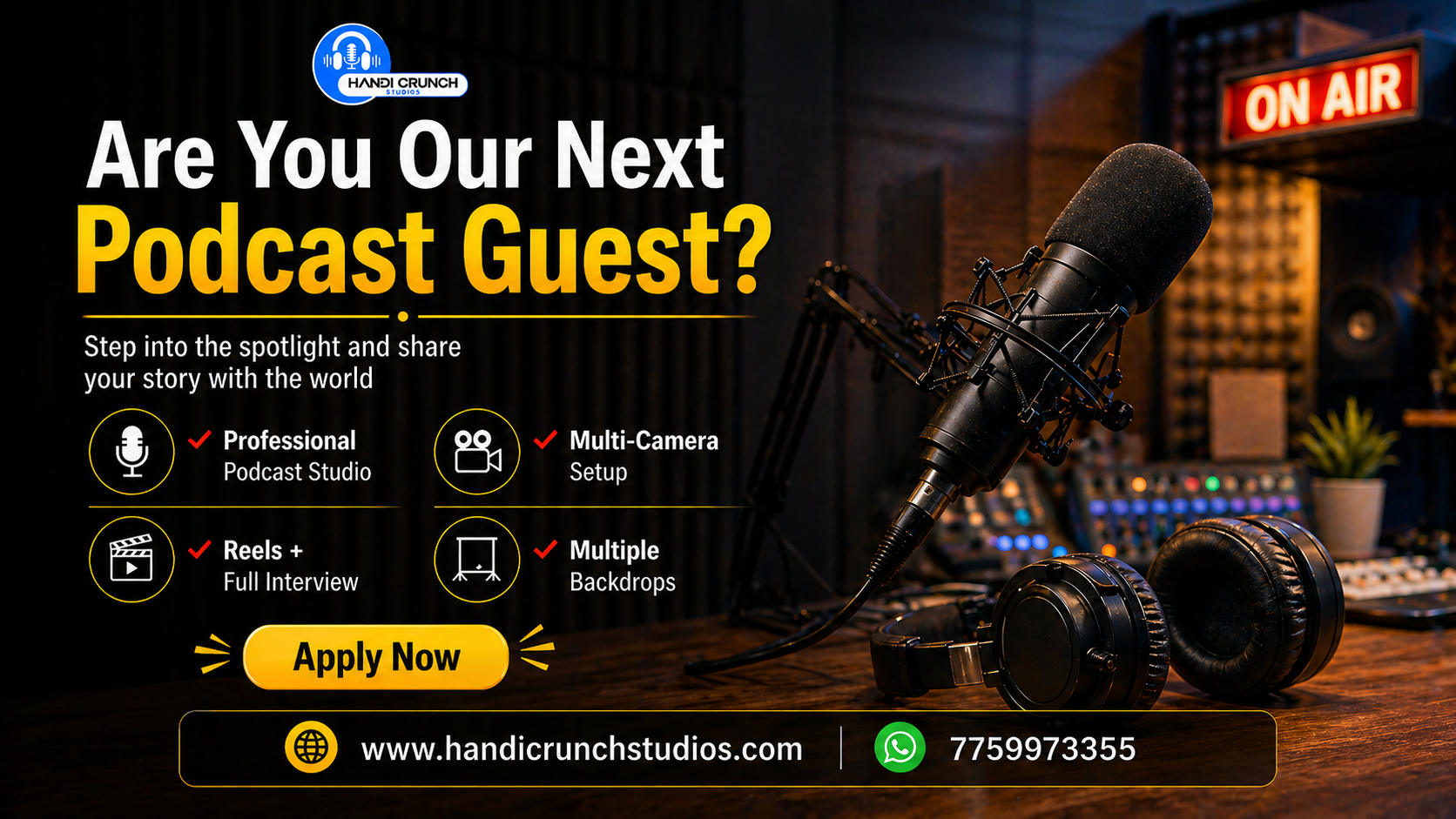 Handicrunchpodcast Facebook ad from May 14, 2026