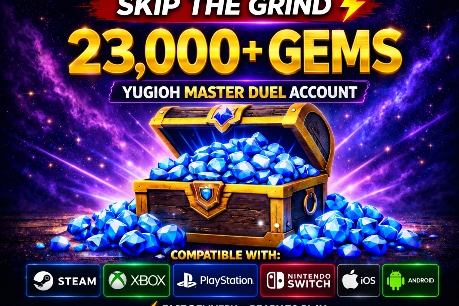 Gameshark Facebook ad: 23,000+ Gems Master Duel Account