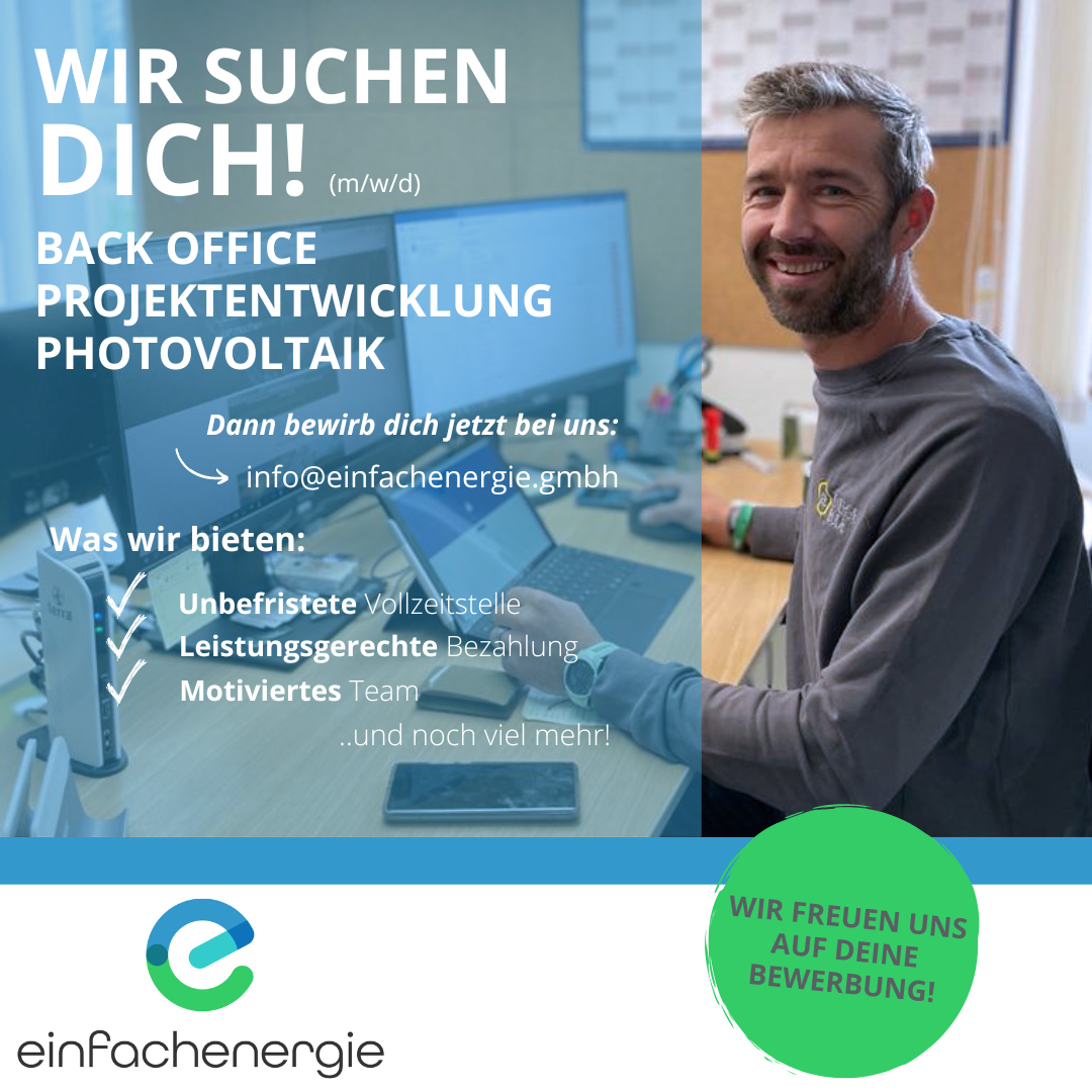 Einfachenergie Facebook ad: Projektentwickler PV (m/w/d) in Sonnebühl