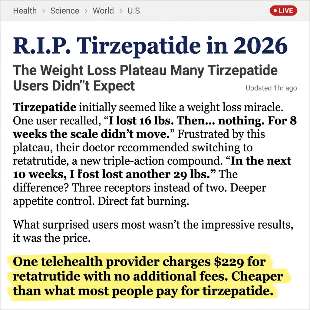 Dr Ray Callahan M.D. Facebook ad: Retatrutide - Only $229/mo, Ends Soon!