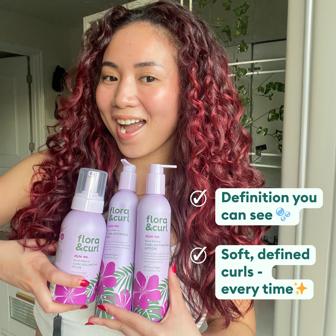 Flora & Curl Haircare Facebook ad