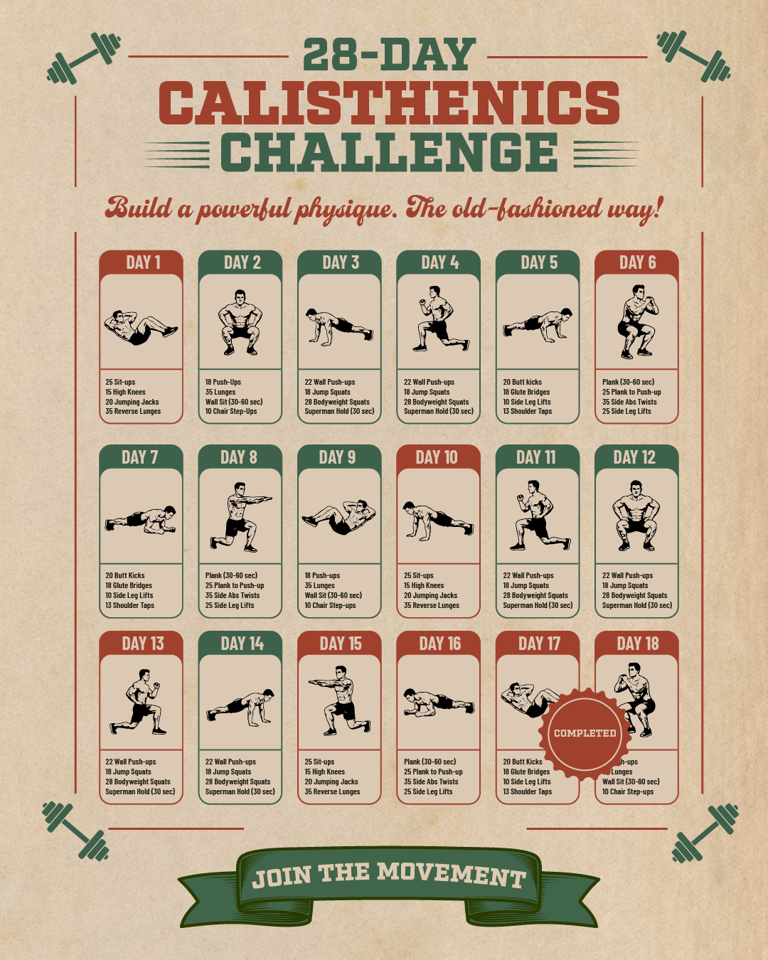21 Day Calisthenics Challenge Facebook ad