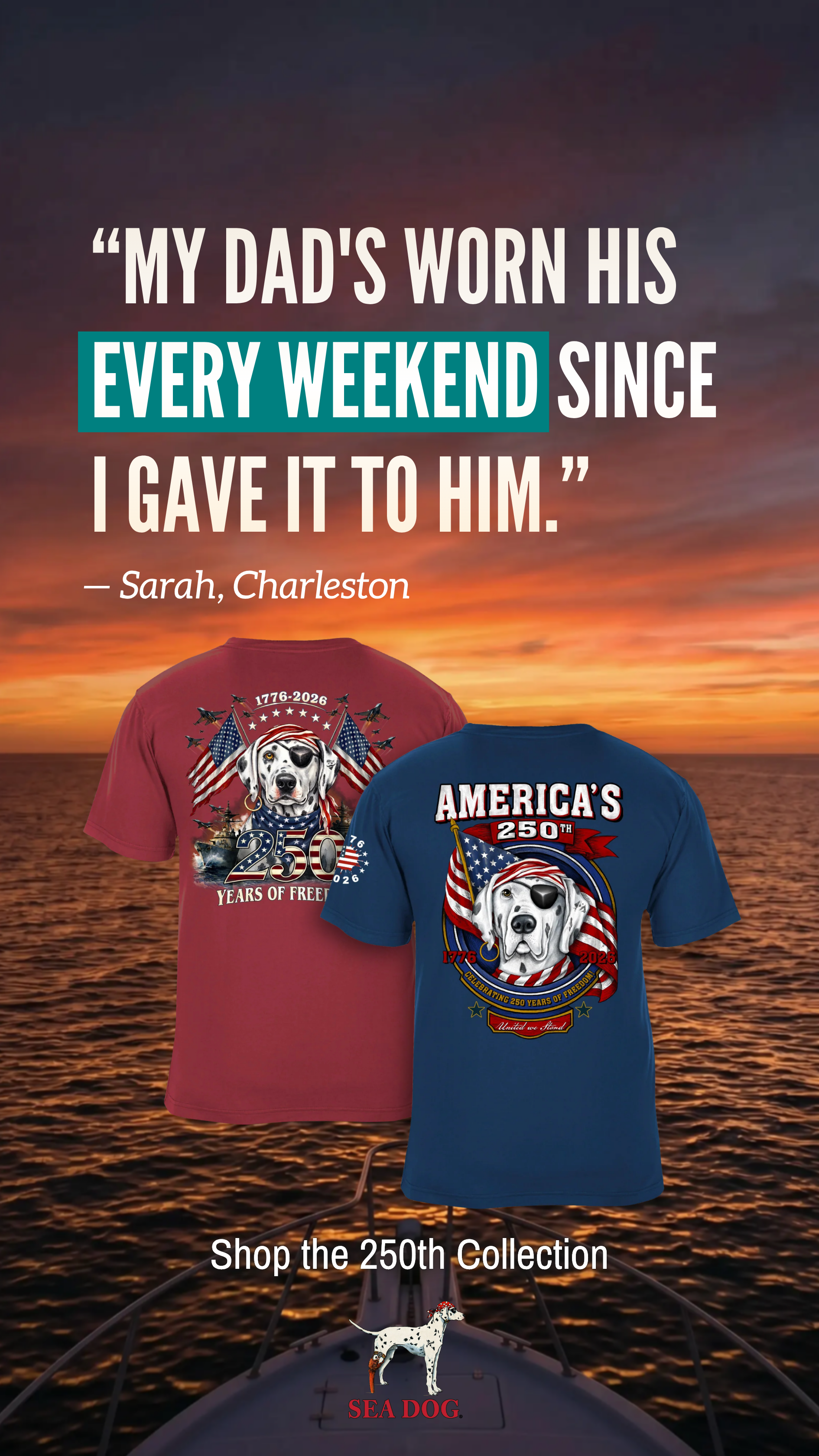 Sea Dog T-Shirts Facebook ad
