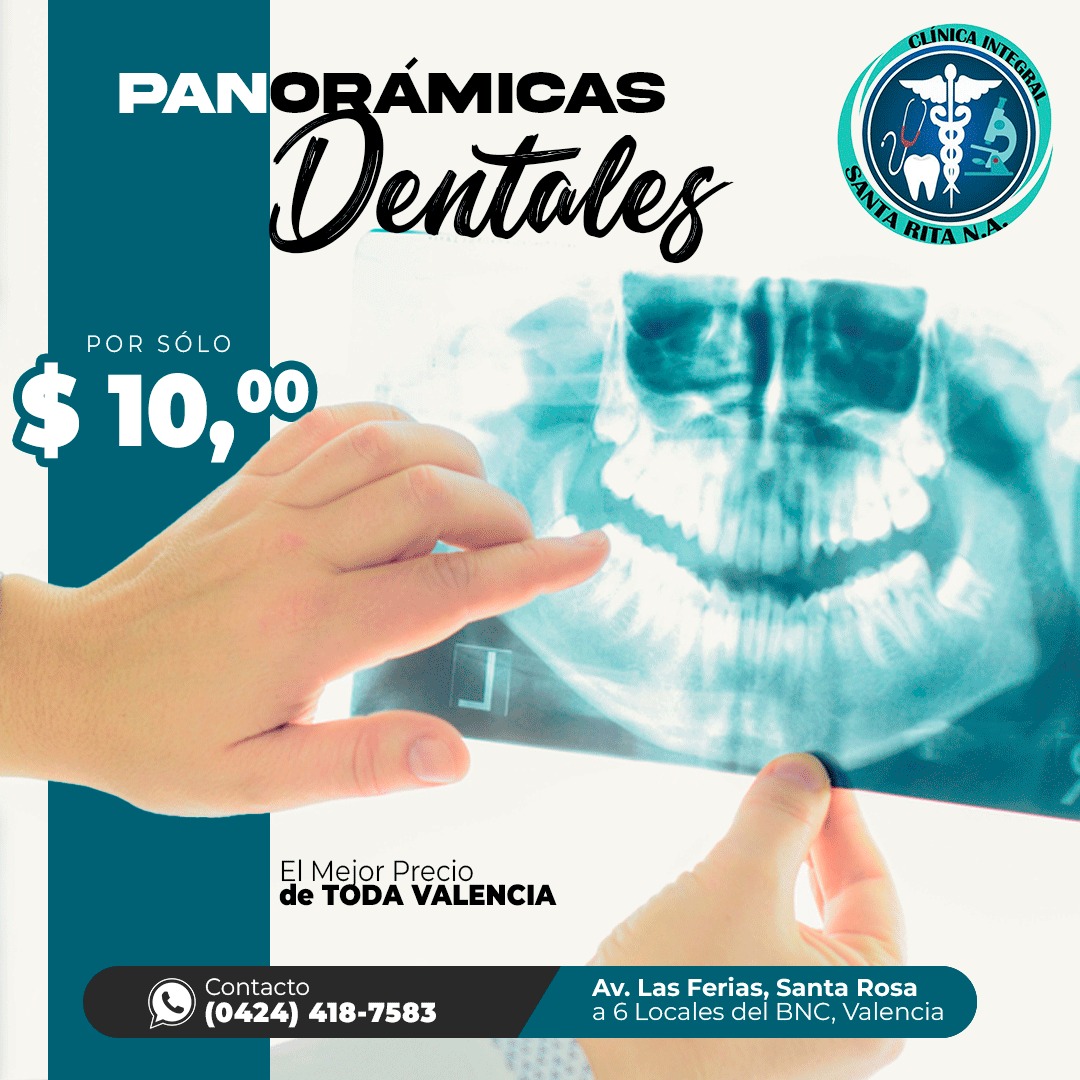 Clinica Integral Santa Rita N.A Facebook ad: ¿Necesitas una PANORÁMICA DENTAL?