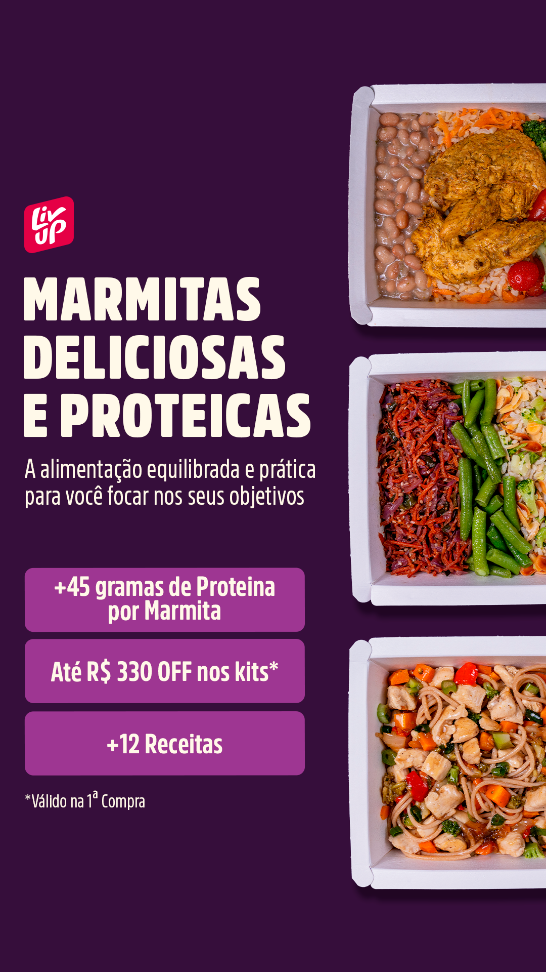 Liv Up Facebook ad: Sua rotina merece praticidade