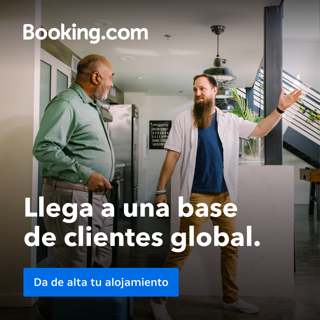Booking.com Facebook ad: Llega a una base de clientes global