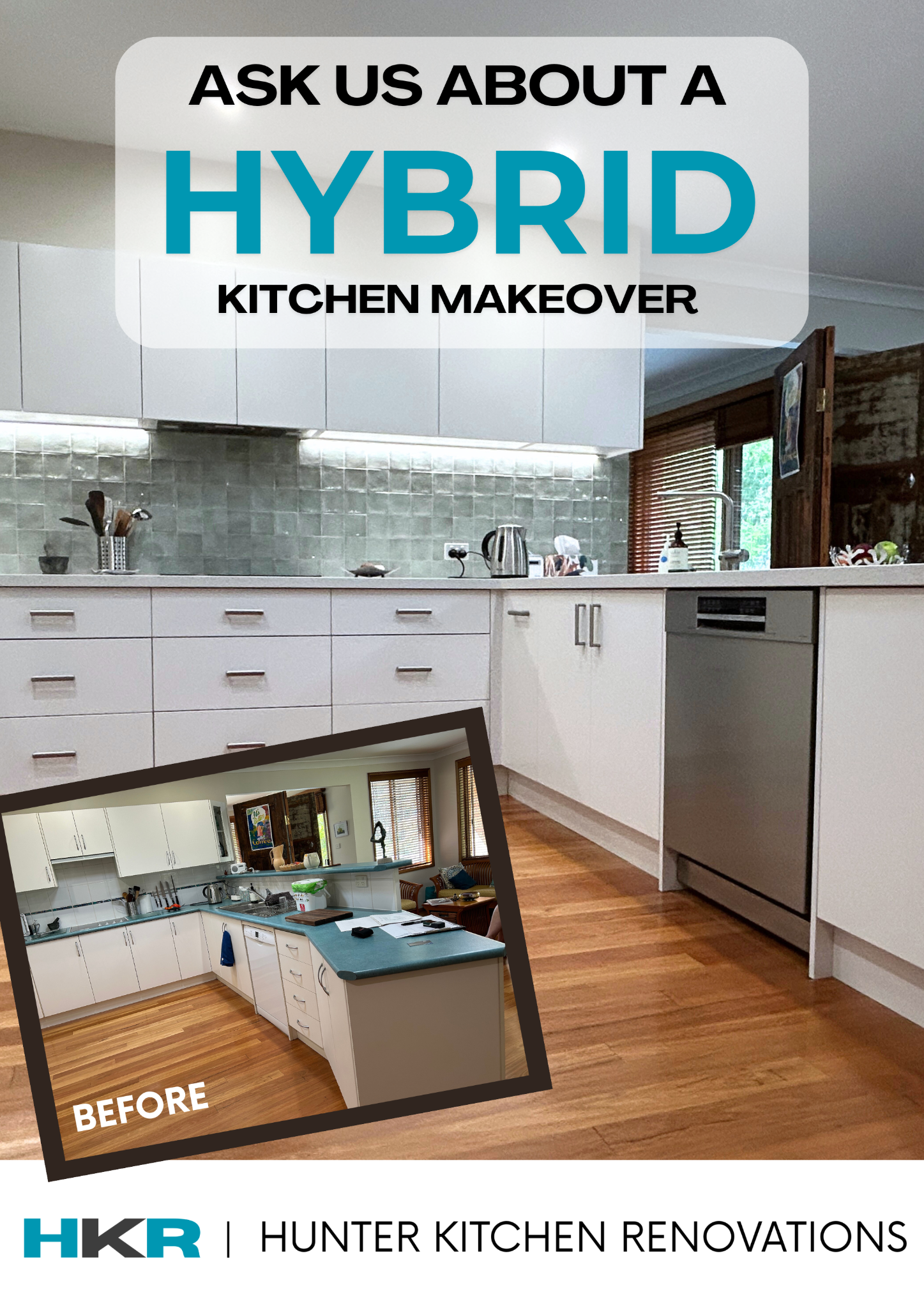 HKR - Hunter Kitchen Renovations Facebook ad: Hybrid Kitchen Makeovers
