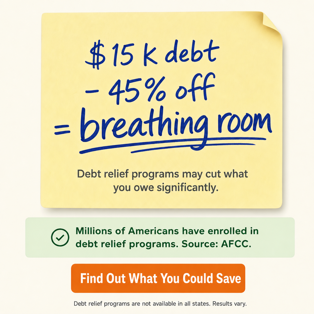 Smart Finance Hub Facebook ad: Credit card debt? Beat it with one affordable monthly…