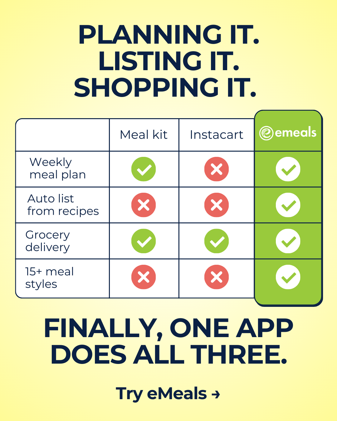 eMeals Facebook ad