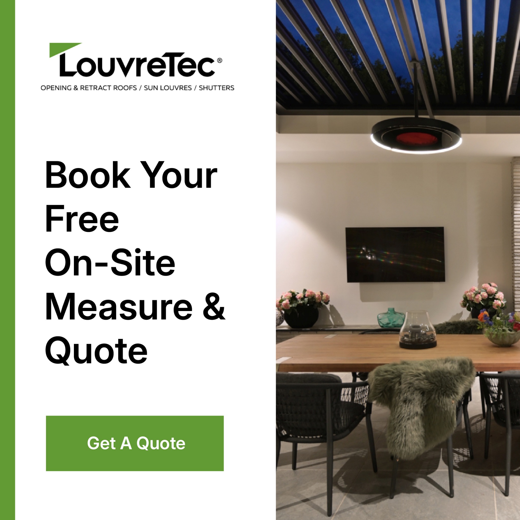 Louvretec Opening Roofs & Sun Louvres Facebook ad