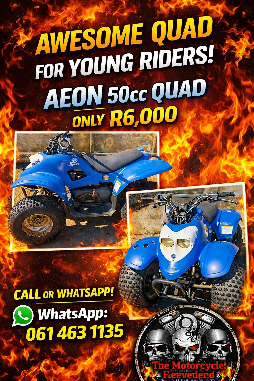 The Motorcycle Graveyard - Knysna Facebook ad: PROJECT QUAD BIKES AVAILABLE!