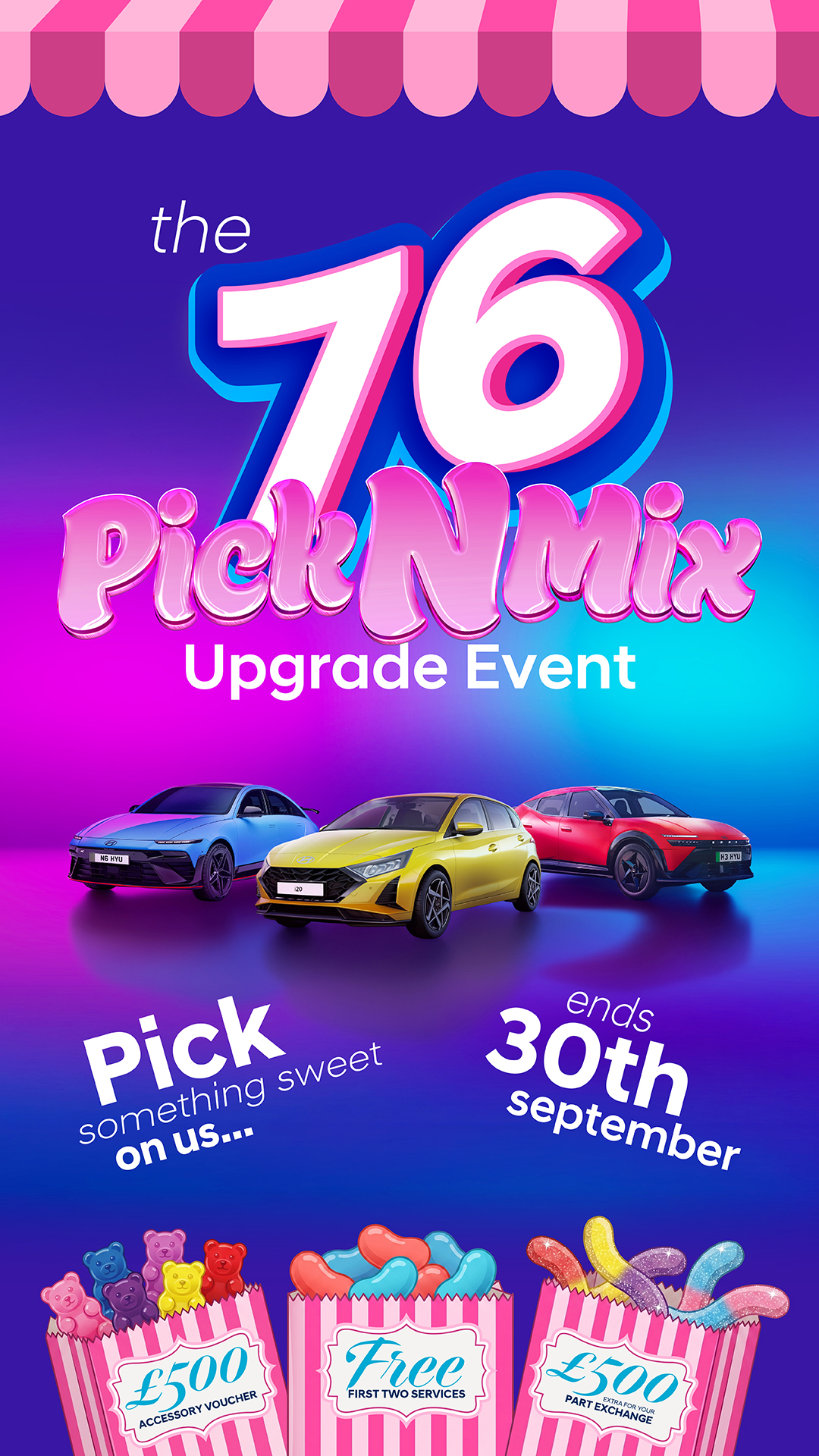 Smiths Hyundai Peterborough Facebook ad: Discover the Hyundai Pick 'n' Mix Upgrade Event