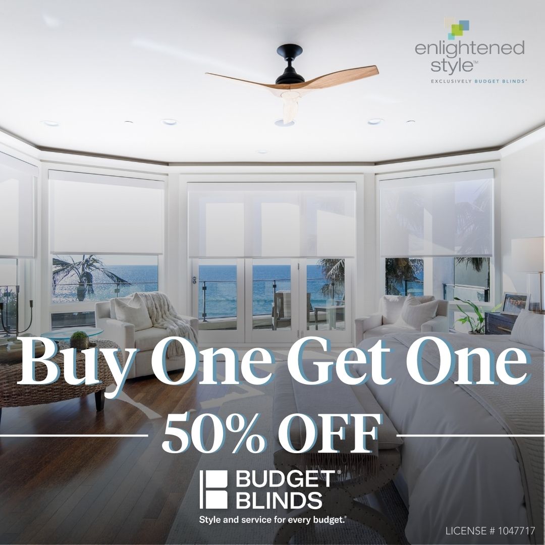 Budget Blinds of North County San Diego Facebook ad: Upgrade Your Windows & Save Big