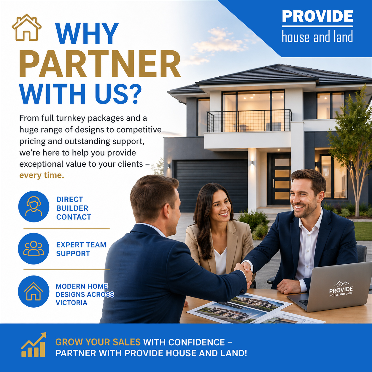 Provide House And Land Facebook ad: A Smarter Builder Partnership - The Builder Behind Your…
