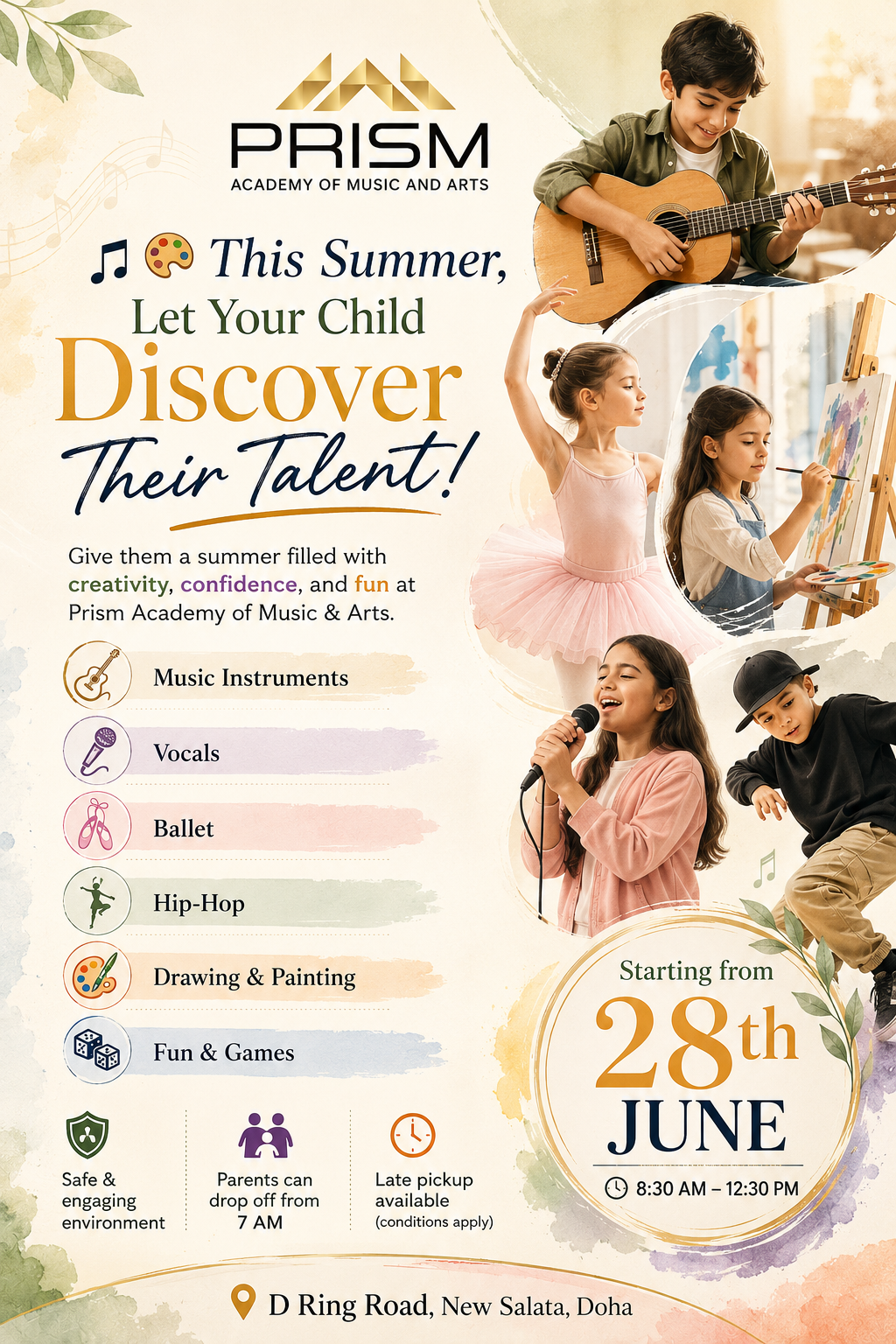 Prism Music and Arts Facebook ad: Summer Camp Admissions Open!
