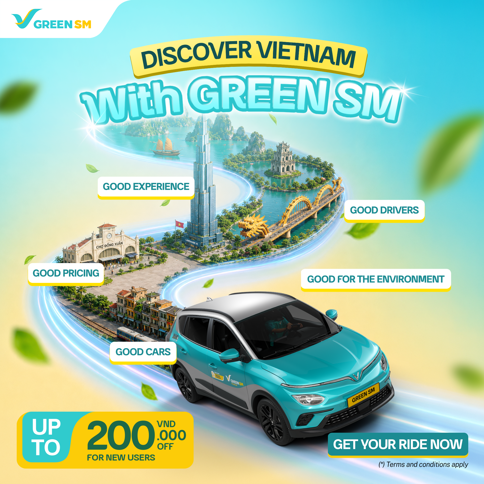 Green SM Facebook ad: Go with Green SM