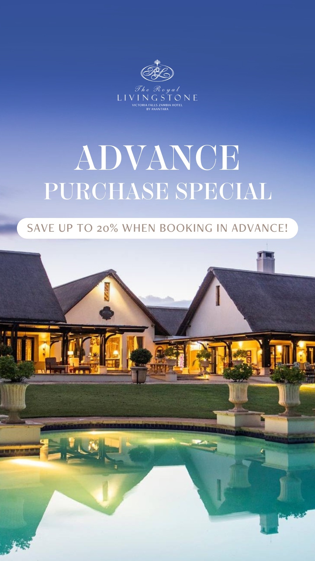The Royal Livingstone Victoria Falls Zambia Hotel by Anantara Facebook ad