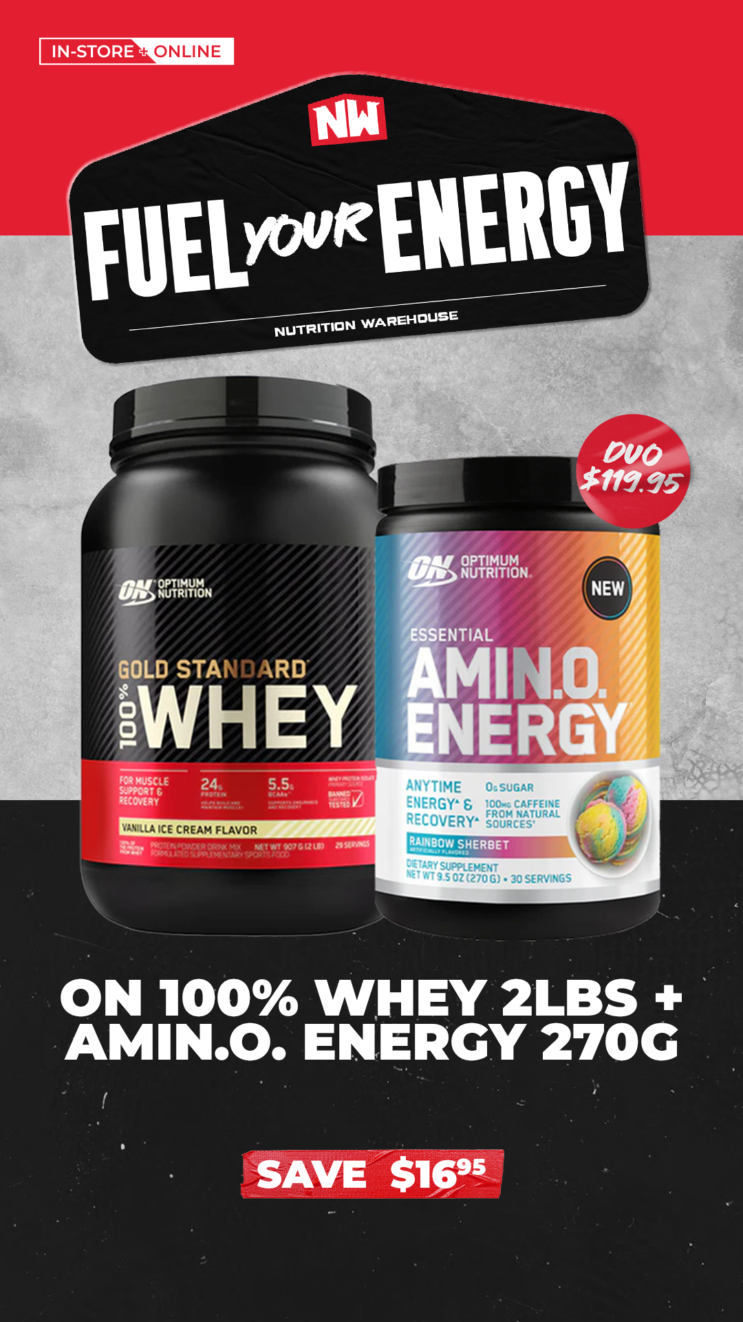 Nutrition Warehouse Facebook ad