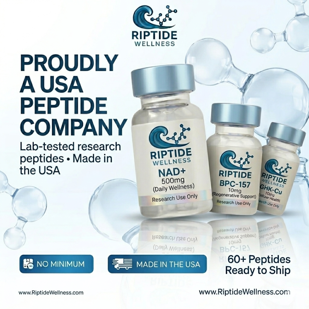 Riptide Wellness Facebook ad: Lab-Tested Peptides You Can Trust