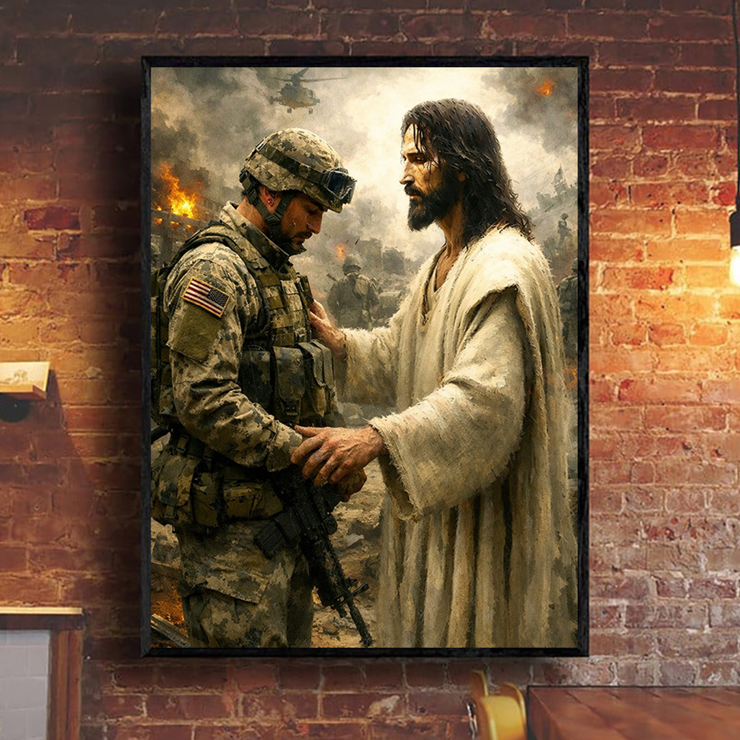 Railspirit Home & Style Facebook ad: Honor Heroes with Faith Canvas
