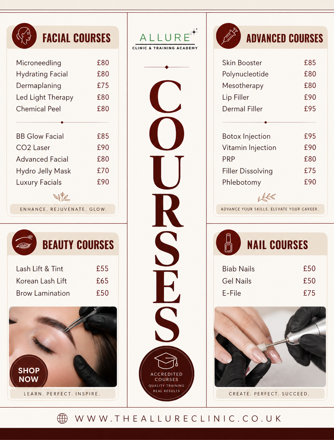 Allure Training Academy Facebook ad