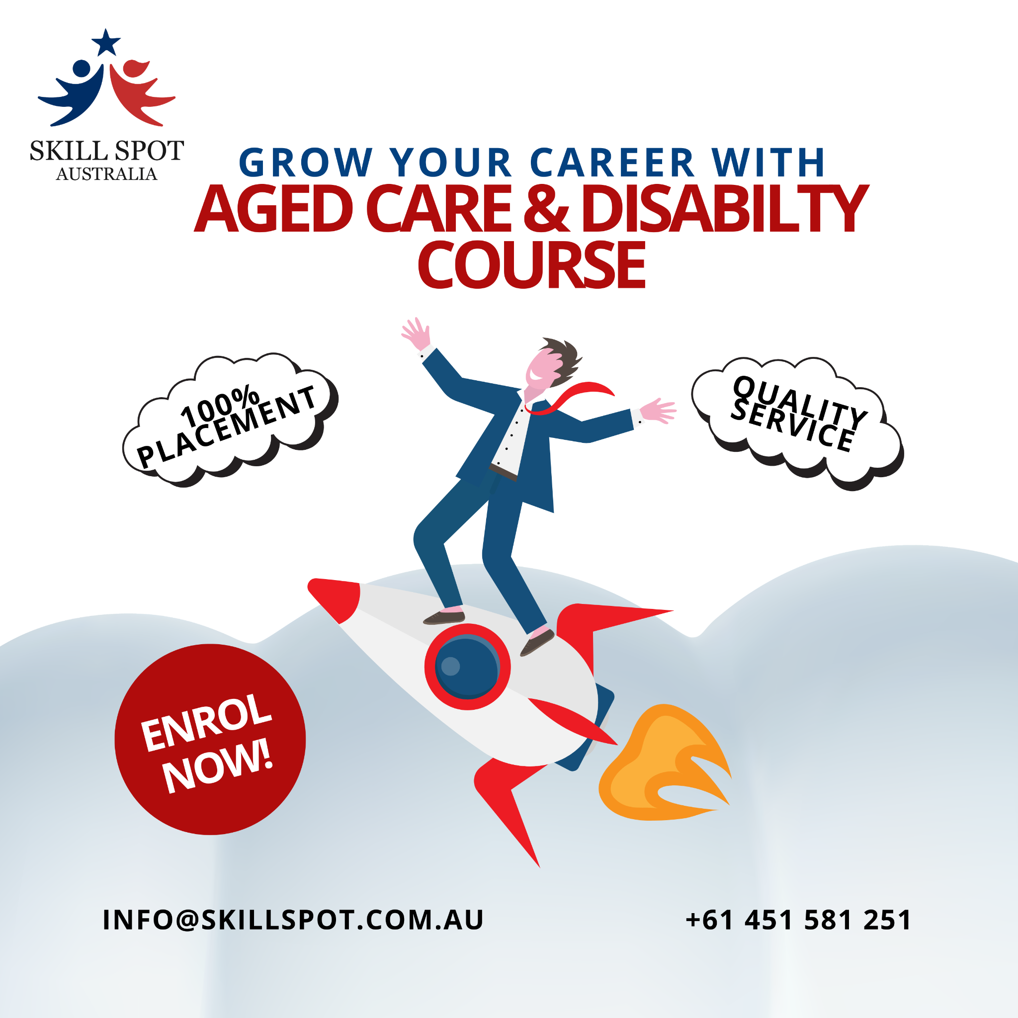 Skill Spot Australia Facebook ad: Start Career in Agedcare