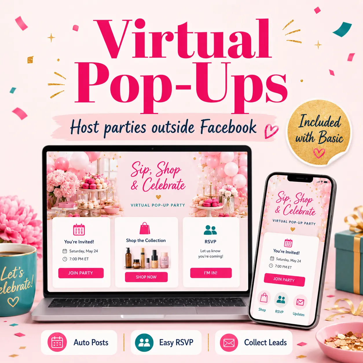 PostMyParty Facebook ad: Start Your 14-Day Free Trial!