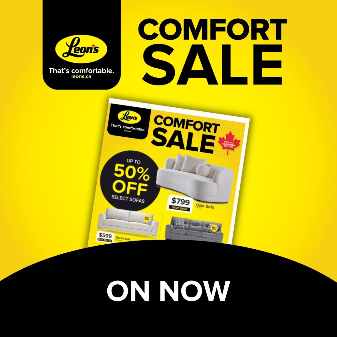 Leon's Facebook ad: Leon’s Comfort Sale is ON!