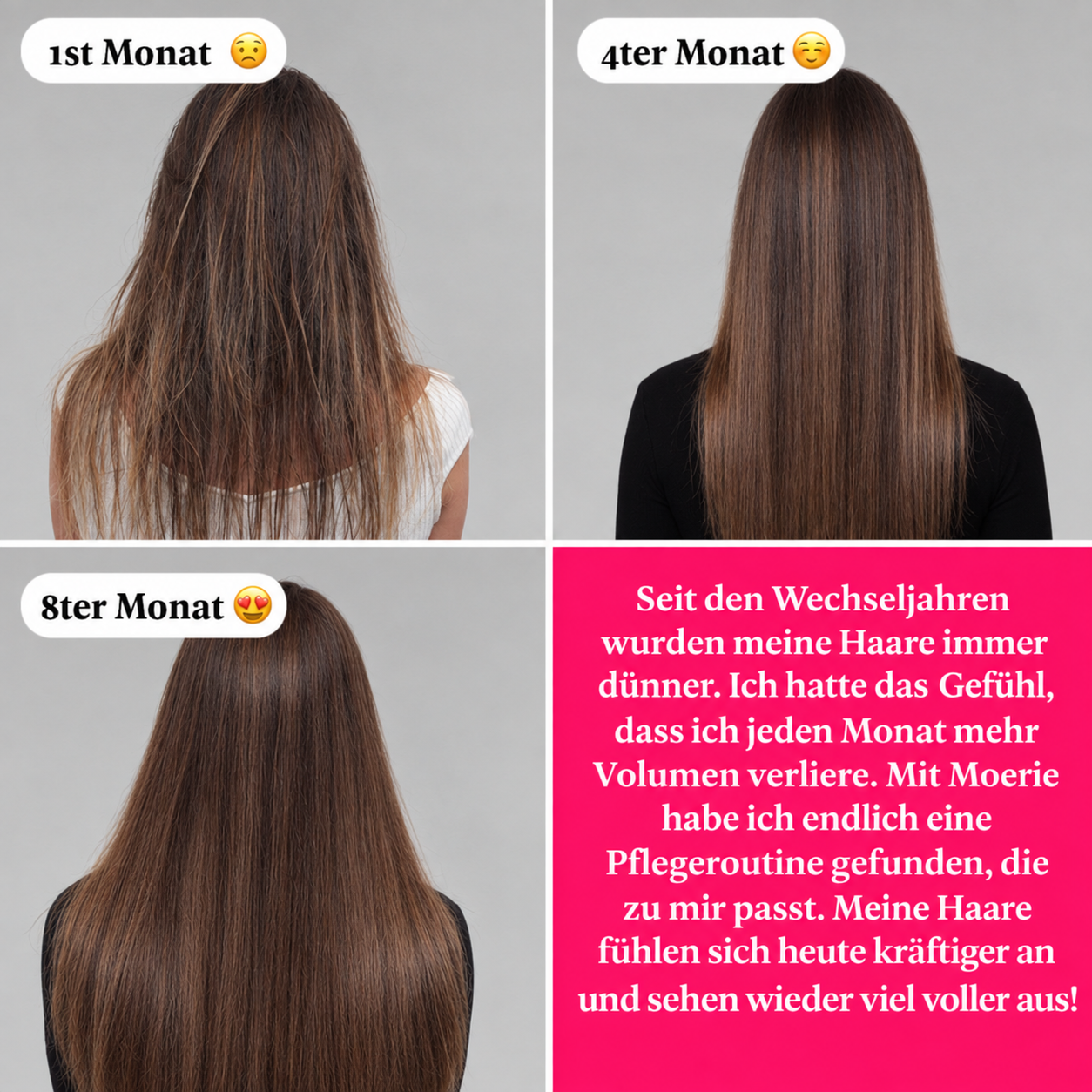 Prime Hair Daily Facebook ad: 8 Monate, ein Unterschied