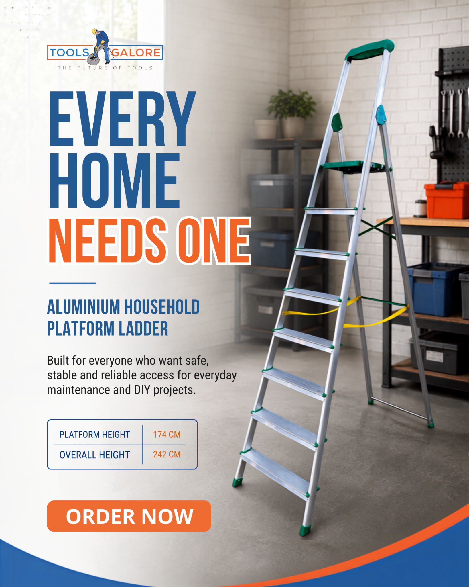 Tools Galore Facebook ad: Your Everyday Household Ladder