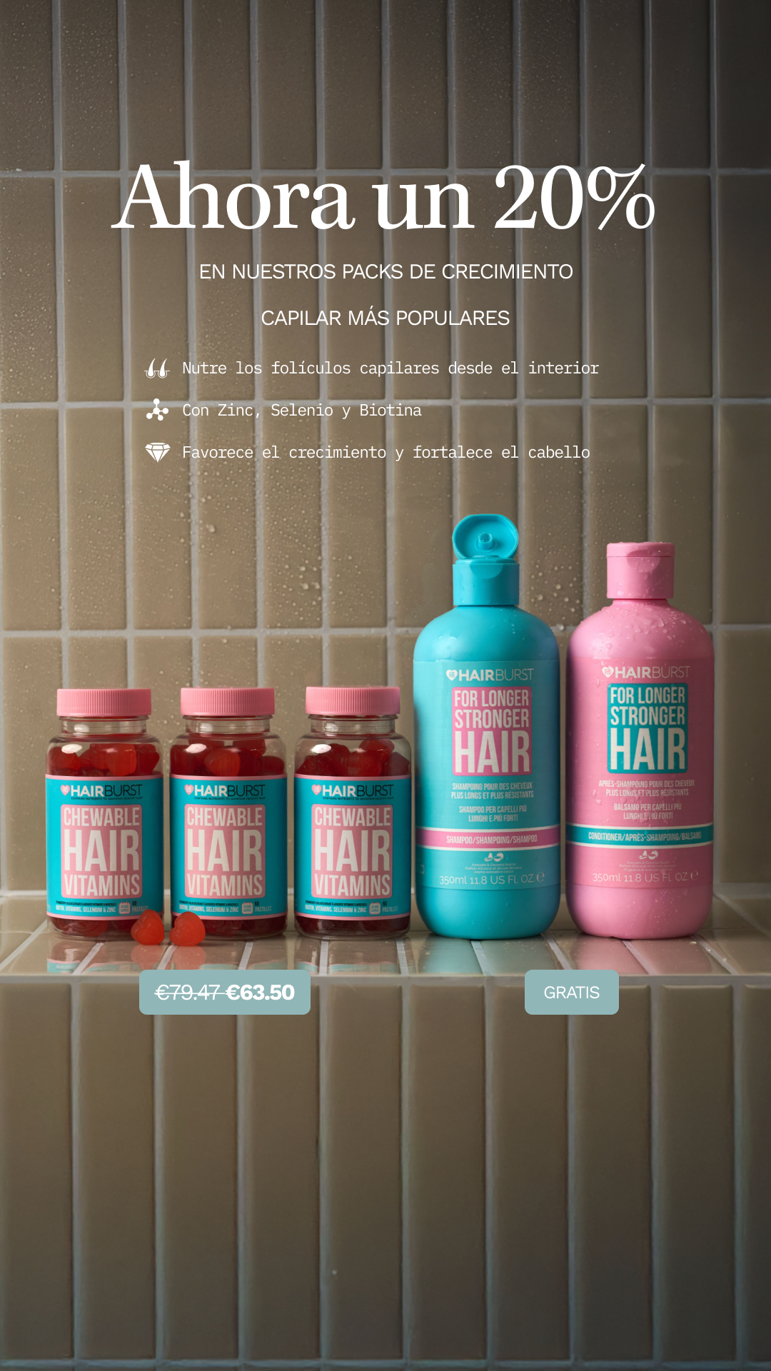 Hairburst España Facebook ad