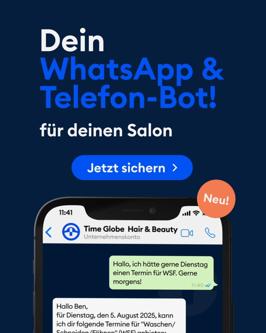 Time Globe GmbH Facebook ad: Die Salon-Software, die läuft