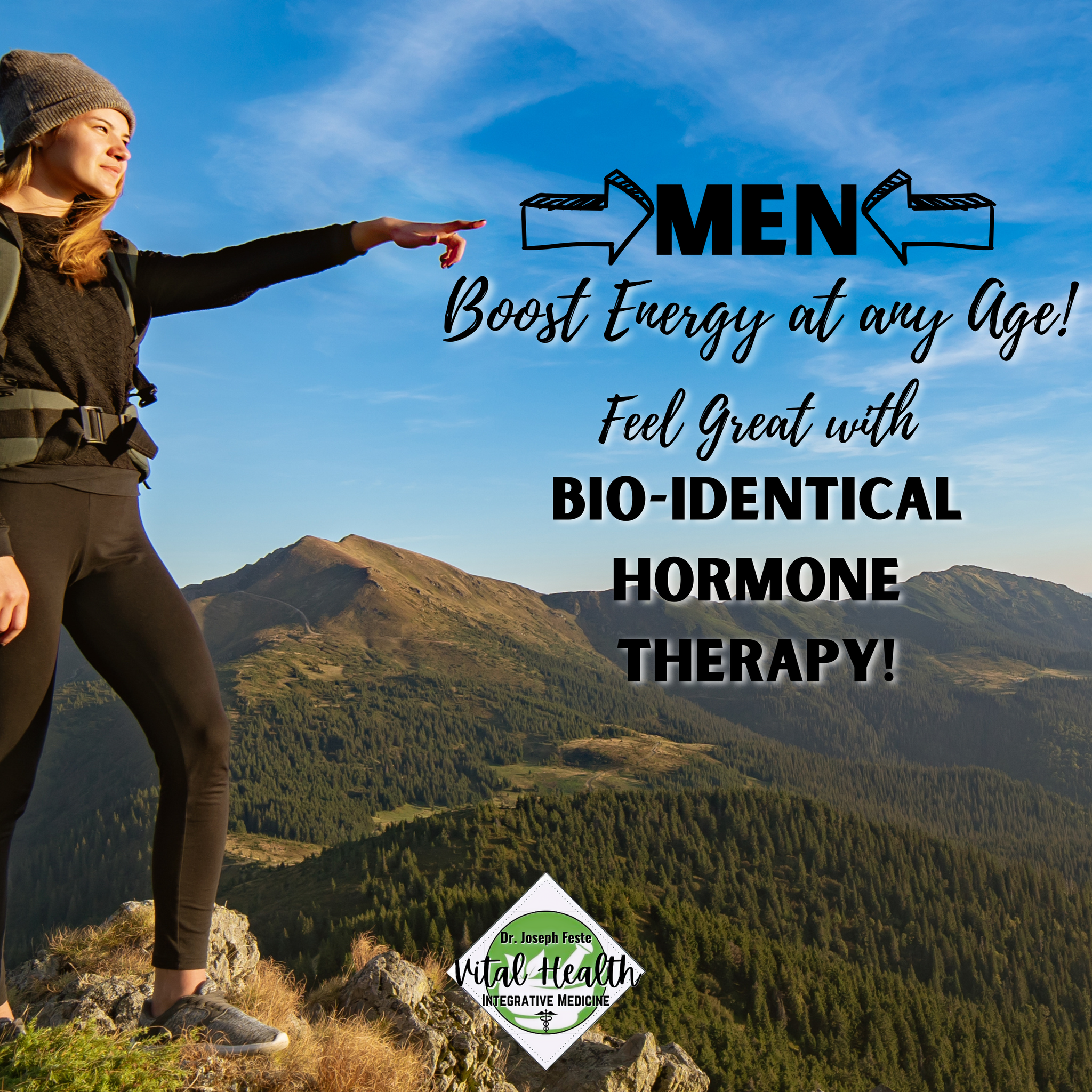 Vital Health Integrative Medicine Facebook ad: Boost Energy at Any Age!