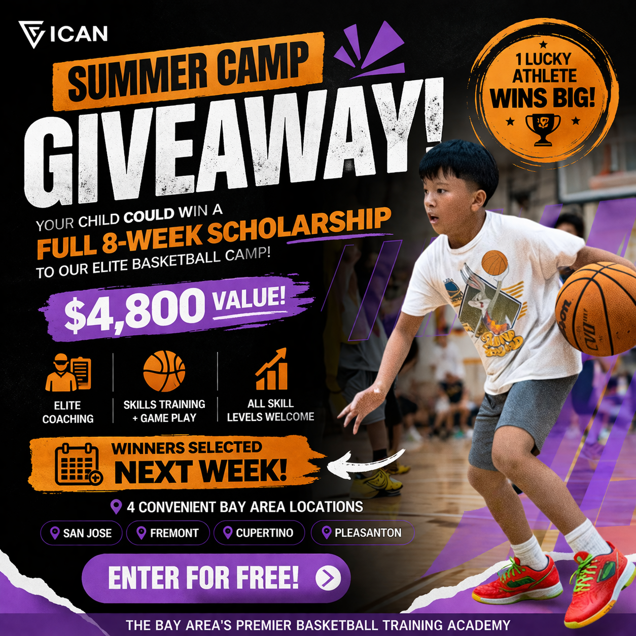 ICAN Basketball Academy Facebook ad