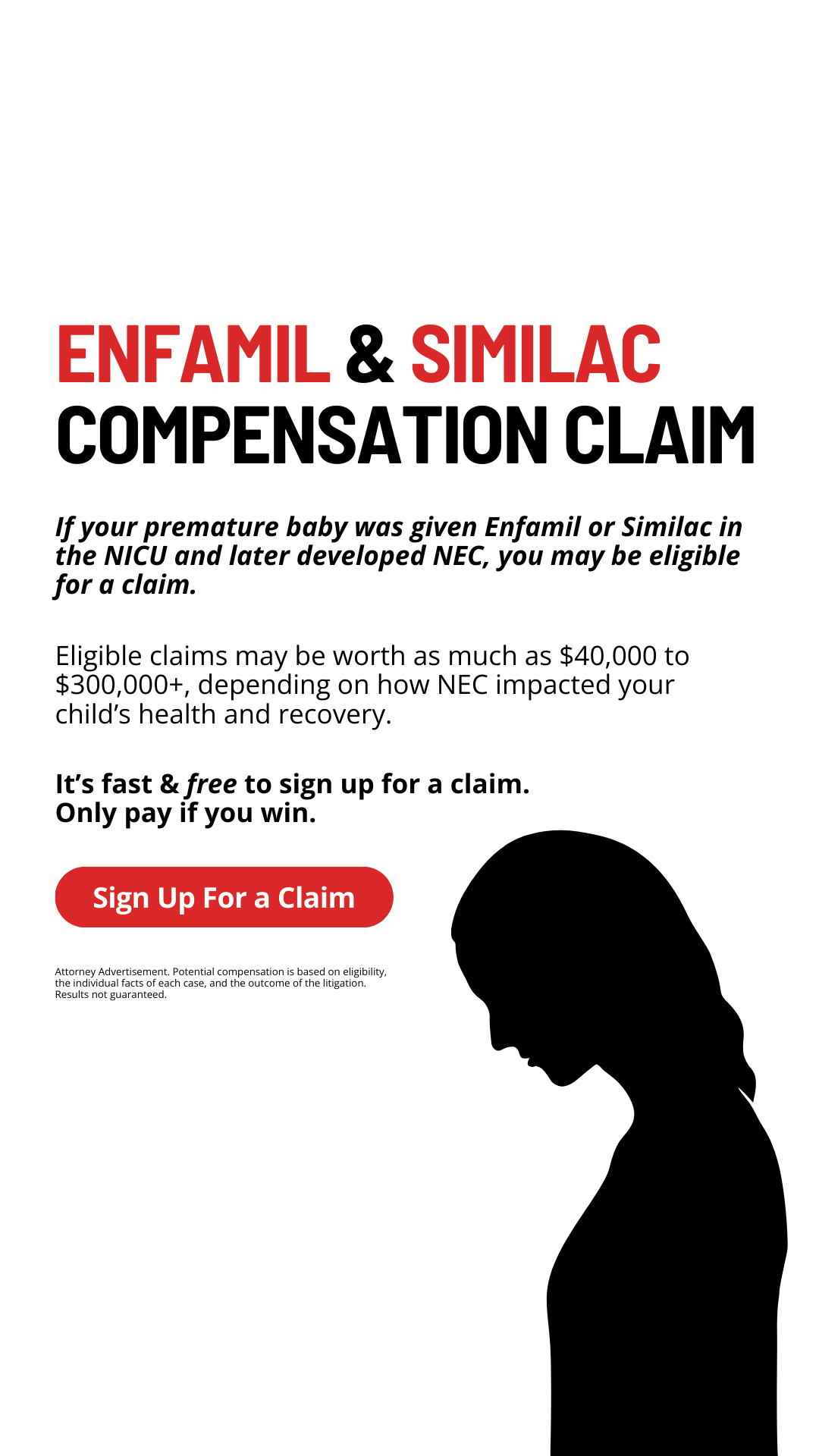 NEC Infant Formula Claims Facebook ad
