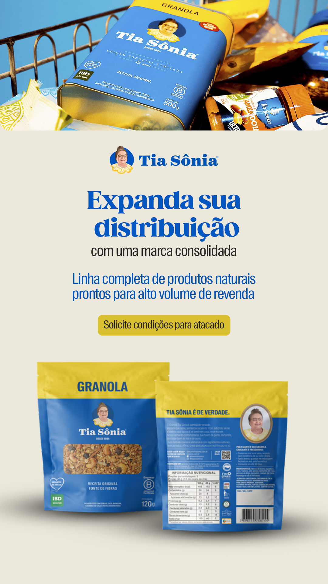 Tia Sônia Alimentos Saudáveis Facebook ad