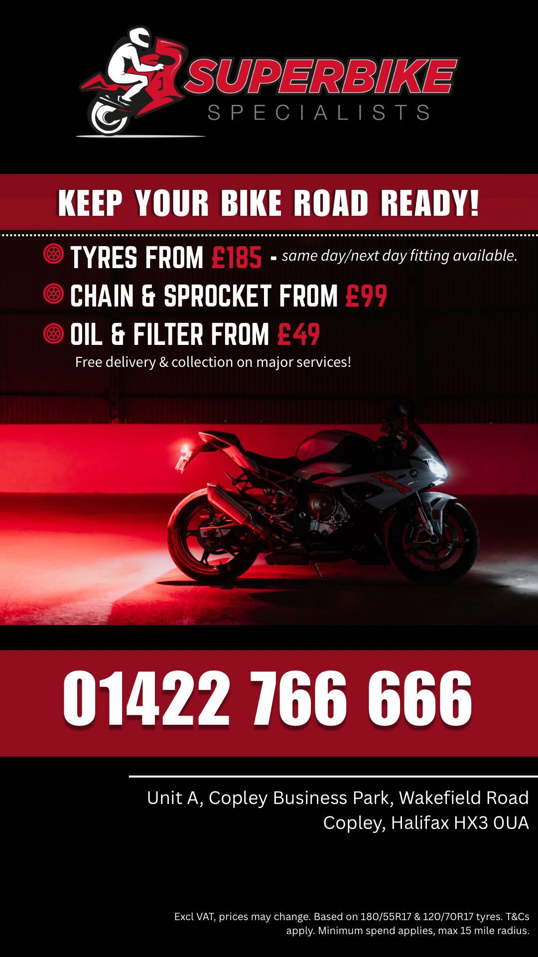 Superbike Specialists Facebook ad from Nov 25, 2025