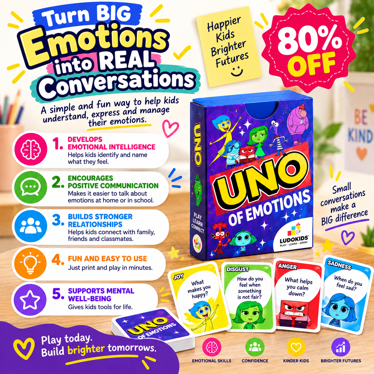 Psicokids Facebook ad: The Card Game That Gets Kids Talking