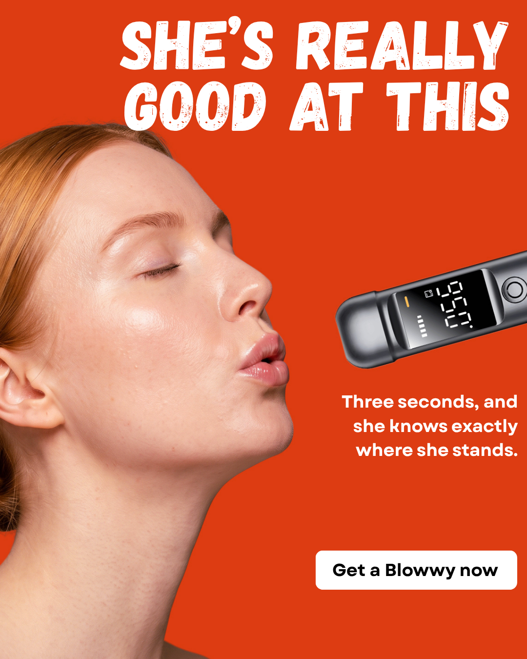 The Blowwy - Portable Breathalyzer Facebook ad